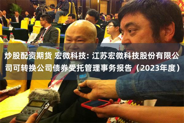 炒股配资期货 宏微科技: 江苏宏微科技股份有限公司可转换公司债券受托管理事务报告(2023年度)