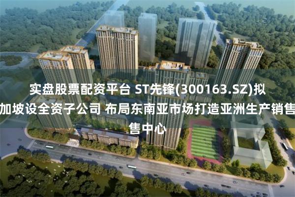 实盘股票配资平台 ST先锋(300163.SZ)拟在新加坡设全资子公司 布局东南亚市场打造亚洲生产销售中心