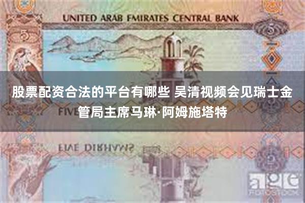 股票配资合法的平台有哪些 吴清视频会见瑞士金管局主席马琳·阿姆施塔特